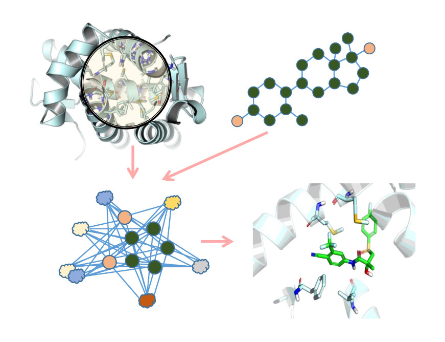 Calculation and visualization of protein-ligand interaction